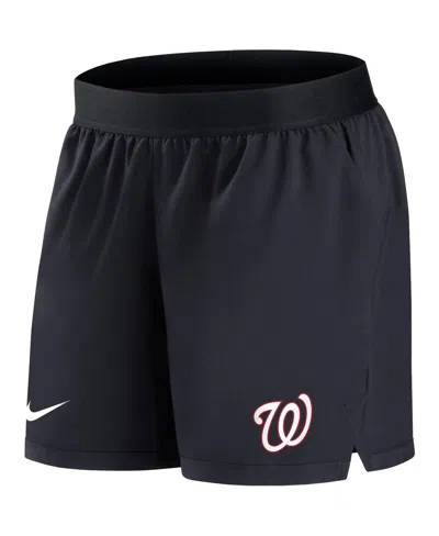 Nike Women's Navy Washington Nationals Authentic Collection Flex Vent Max Performance Shorts