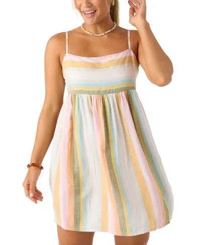 O'neill Saskia Stripe Babydoll Minidress In Multi