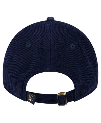 New Era Women's Navy Milwaukee Brewers Corduroy 9twenty Adjustable Hat