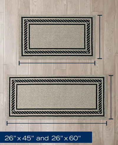 Nautica Collin Trellis Border Tufted 2-pc. Runner Rug Set