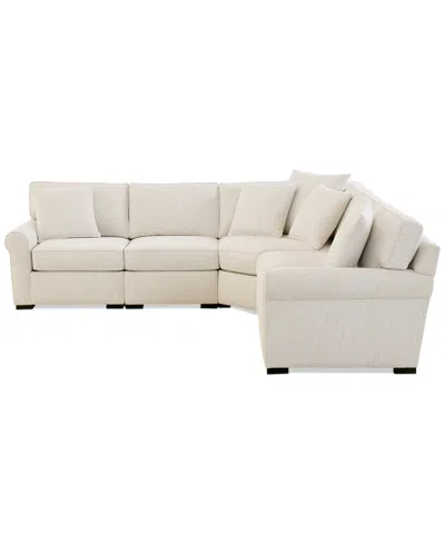 Jonathan Louis Radley Roll Arm 115" 5-pc. Fabric L Sectional With Wedge, Exclusively At Macy's