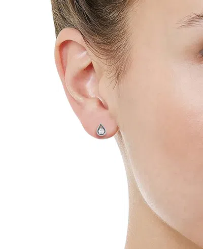 Macy's Diamond Teardrop Shape Stud Earrings (3/8 Ct. T.w.) In 14k Gold