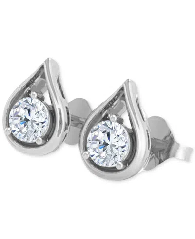 Macy's Diamond Teardrop Shape Stud Earrings (3/8 Ct. T.w.) In 14k Gold