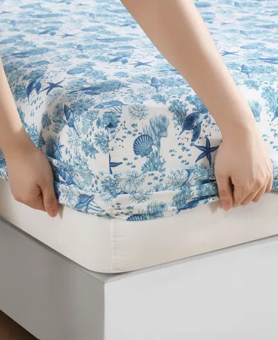 Beatrice Home Fashions Coastal Printed 4-pc. Sheet Set, King