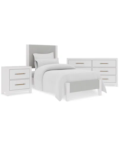 Macy's Catriona 3pc Bedroom Set (twin Upholstered Bed, Dresser & 2-drawer Nightstand), Created For