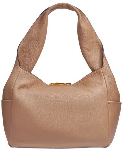 Donna Karan Amagansett Soft-rolled Leather Shoulder With Sculpted Magnet Closure
