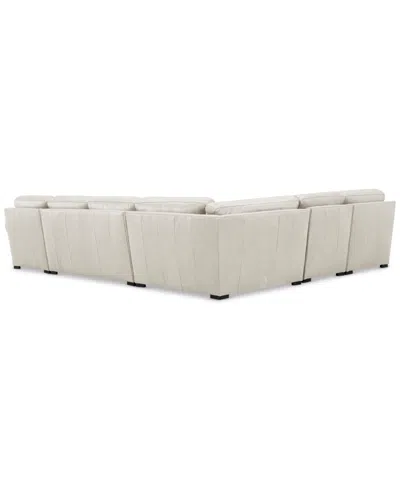 Macy's Radley Roll Arm 152" 5-pc. Leather Wedge Corner L Sectional, Exclusively At