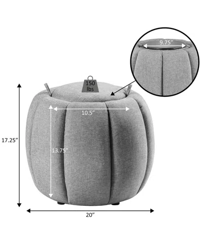 Convenience Concepts 20" Designs4comfort Daisy Storage Ottoman With Reversible Tray Lid