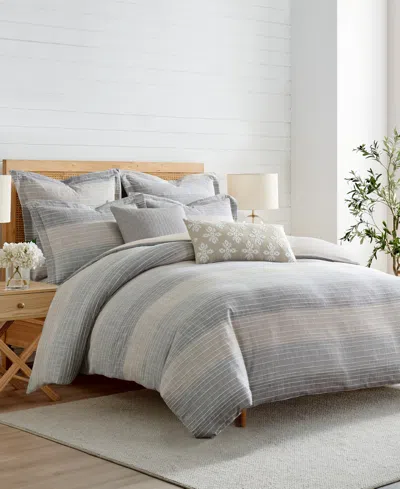 Levtex Sand Stripes Textured 3-pc. Duvet Cover Set, King