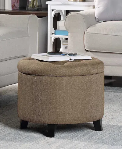 Convenience Concepts 19.75" Designs4comfort Round Storage Ottoman