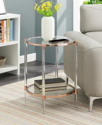 Convenience Concepts 20" Royal Crest 2 Tier Acrylic Glass End Table