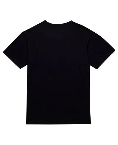 Mitchell & Ness Men's Black Los Angeles Lakers Hardwood Classics Felt Applique Slub T-shirt