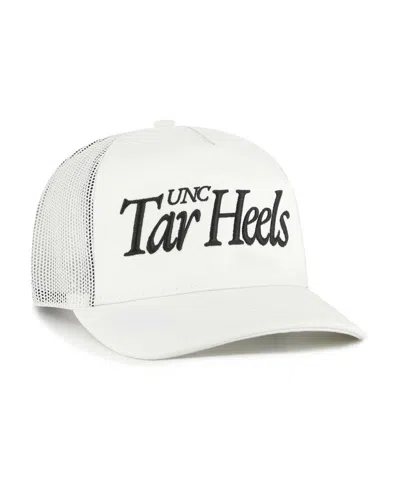 47 Brand Men's And Women'sâ Cream North Carolina Tar Heels Foundation Script Adjustable Trucker Hat