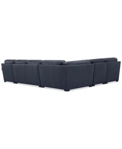 Macy's Radley 148" 5-pc. Leather Wedge L Shape Modular Sectional, Created For