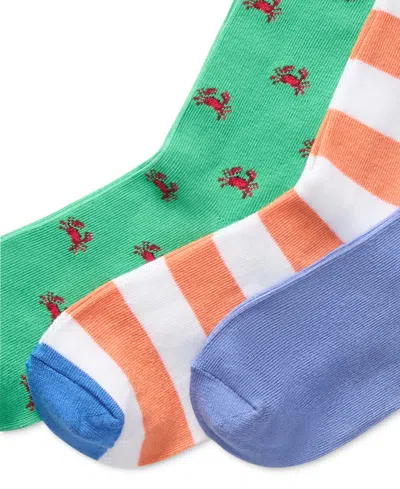 Polo Ralph Lauren Little & Big Boys Crab Bear Crew Socks, 3-pack