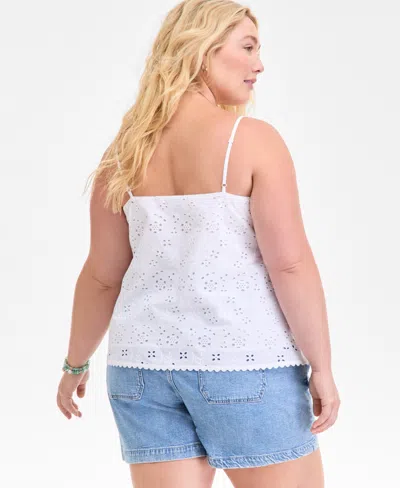 On 34th Trendy Plus Size Eyelet Camisole, Exclusively At Macy's