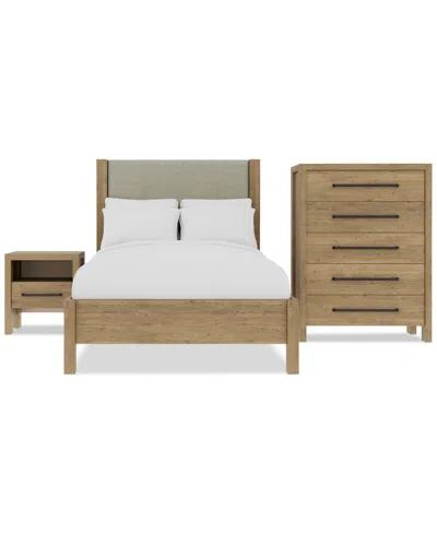 Macy's Davie 3-pc. Twin Set (upholstered Bed, Chest & 3-drawer Nightstand)