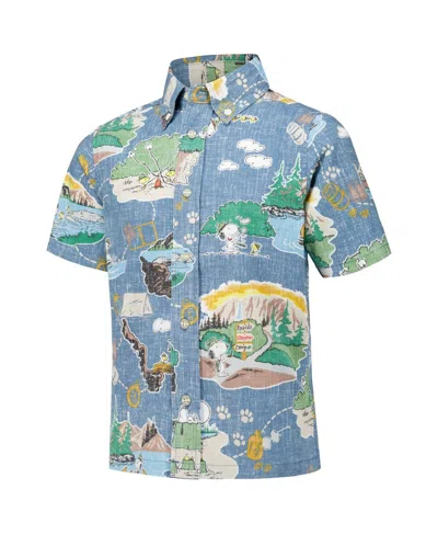 Reyn Spooner Big Boys And Girls Blue Peanuts Beagle Scouts 50th Anniversaryâ Button-up Shirt