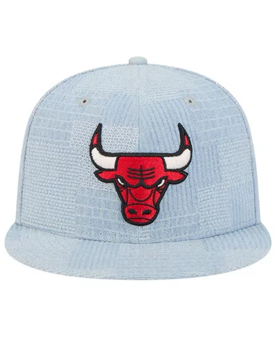 New Era Men's Denim Chicago Bulls Injection Denim Patchwork 9fifty Snapback Hat