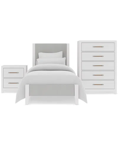 Macy's Catriona 3pc Bedroom Set (twin Upholstered Bed, Chest & 2-drawer Nightstand), Created For