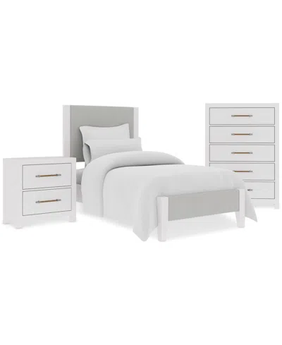 Macy's Catriona 3pc Bedroom Set (twin Upholstered Bed, Chest & 2-drawer Nightstand), Created For
