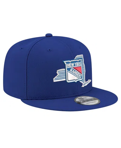 New Era Men's Blue New York Rangers State Pride 9fifty Snapback Hat