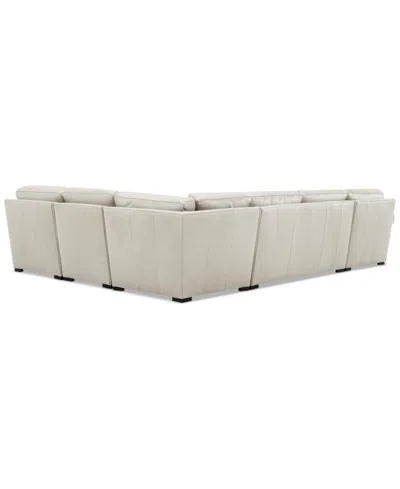 Macy's Radley Roll Arm 139" 4-pc. Leather Square Corner Chaise Sectional, Exclusively At