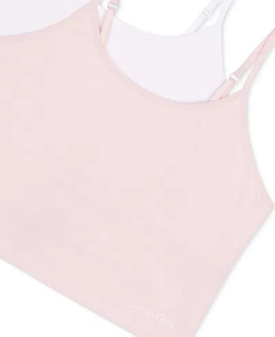 Calvin Klein Big Girls Shelf Bra Camis, Pack Of 2