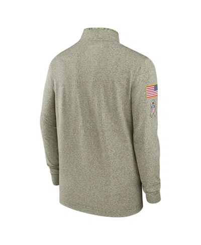 Nike Men's Olive New Orleans Saints Salute To Service Quarter-zip Sweatshirt