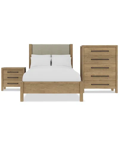 Macy's Davie 3-pc. Twin Set (upholstered Bed, Chest & 3-drawer Nightstand)