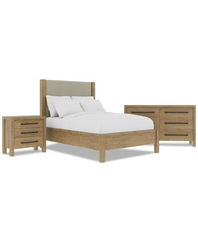 Macy's Davie 3-pc. Twin Set (upholstered Bed, Chest & 3-drawer Nightstand)
