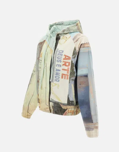 Arte Antwerp Angola Print Multicolour Jacket In Green
