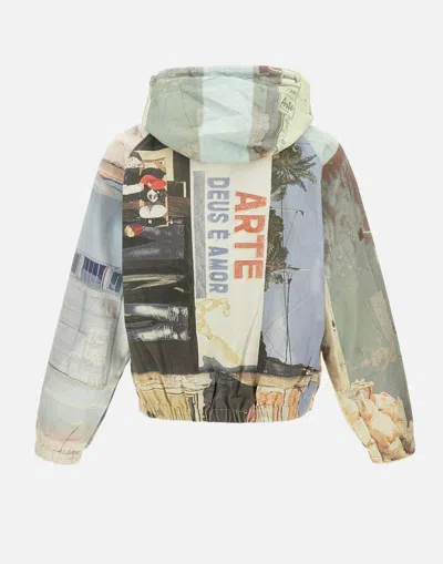 Arte Antwerp Angola Print Multicolour Jacket In Green
