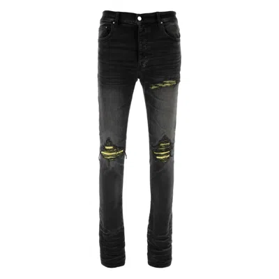 Amiri Stretch Denim Jeans Distressed Detailing In Black