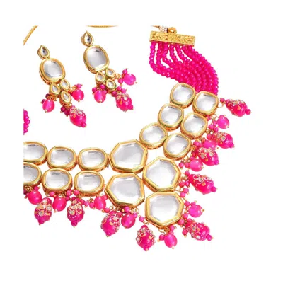 Sohi Gold-plated Stone Jewellery Set