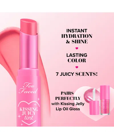 Too Faced Raspberry Kissing Jelly Juicy Tint Lip Balm 3g In Transparent
