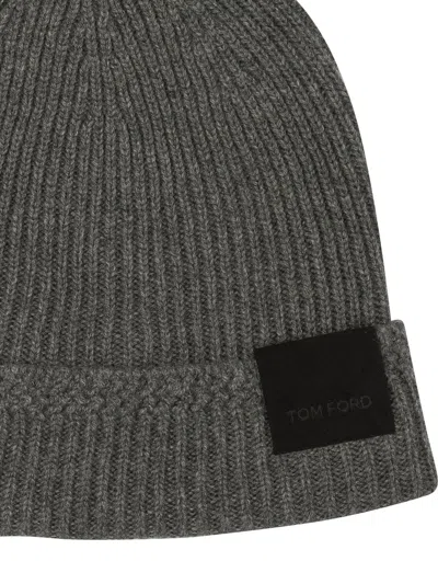 Tom Ford Cashmere Hat Hats Grey In Gray