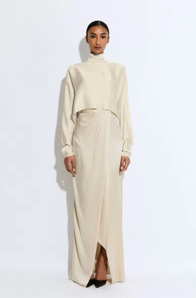 Lapointe Satin Wrap Maxi Skirt