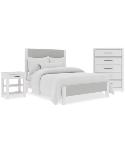 Macy's Catriona 3pc Bedroom Set (full Upholstered Bed, Chest & 2-drawer Nightstand), Created For