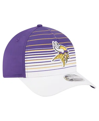 New Era Men's White/purple Minnesota Vikings Adventure Gradient 9forty M-crown A-frame Adjustable Hat