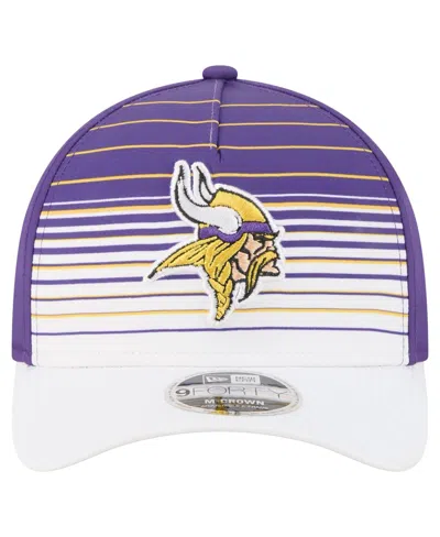 New Era Men's White/purple Minnesota Vikings Adventure Gradient 9forty M-crown A-frame Adjustable Hat