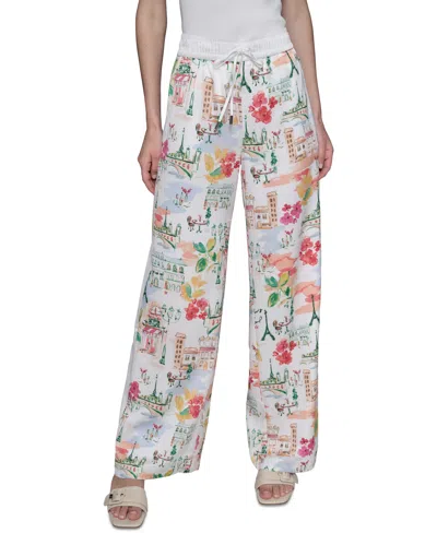 Karl Lagerfeld Petite Multi-print Soft Pants