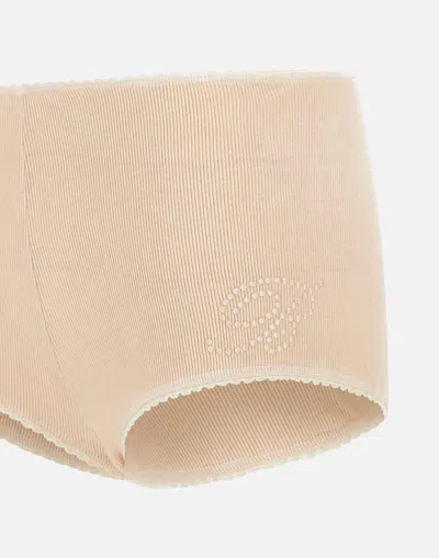 Blumarine Cotton Culotte Rhinestone Shorts