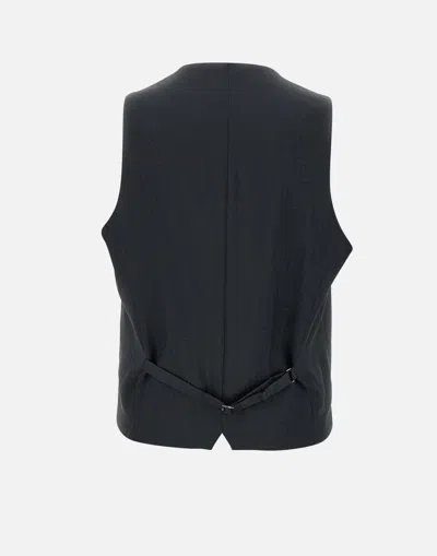 Hugo Boss Wool Fabric Sleeveless Vest With Adjustable Back Strap