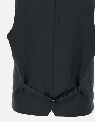 Hugo Boss Wool Fabric Sleeveless Vest With Adjustable Back Strap