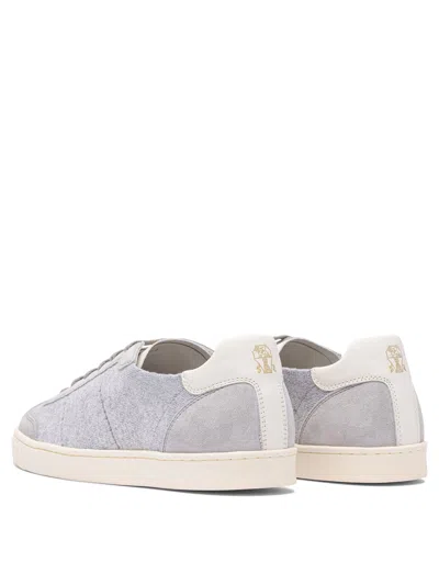 Brunello Cucinelli Knitted Low-top Sneakers In Multi