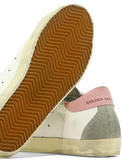 Golden Goose Super-star Sneakers In Nappa Leather With Suede Star And Pink Leather Heel Tab Shoes In Multi