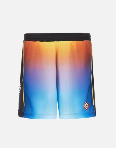 Casablanca Drawstring Elastic Waistband Football Shorts
