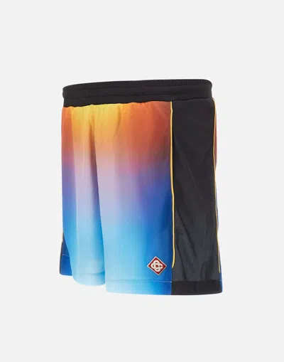 Casablanca Drawstring Elastic Waistband Football Shorts