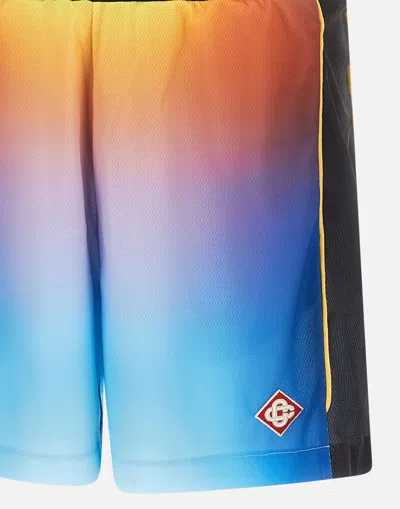 Casablanca Drawstring Elastic Waistband Football Shorts